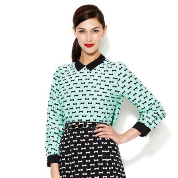 kate spade Tops - 🌟2X HP🌟 kate spade Isadora Bow Tie Silk Blouse